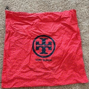 Tory Burch Red and Black Logo Dust Bag